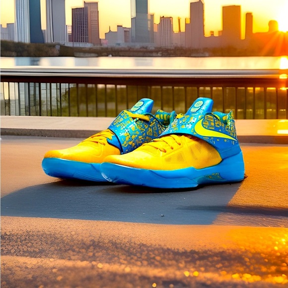 Nike Zoom KD 4 Scoring Title 2025 Blue Lemon Twist FZ5916-400 NBY Mens Size 11 - Picture 1 of 10